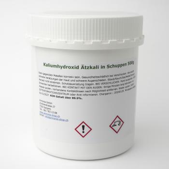 KOH (Kaliumhydroxid) Ätzkali in Schuppen