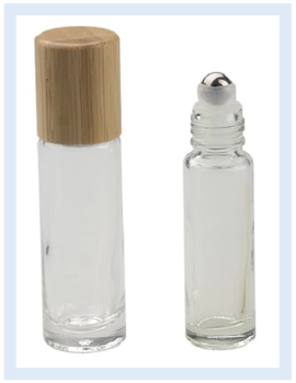 Glas Roll-on 15ml mit Bambusdeckel