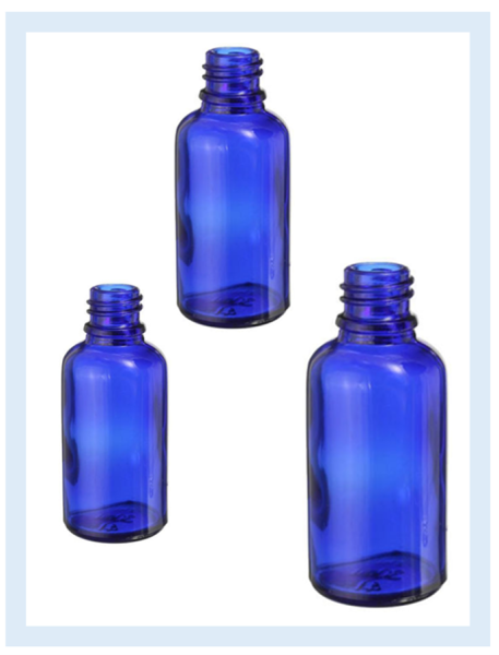 Blauglas-Flasche DIN18