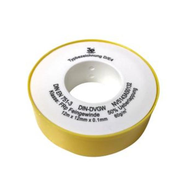Dichtband 12 Meter auf Rolle - PTFE Gewindeabdichtband
