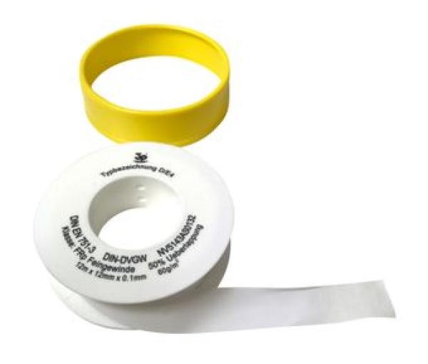 Dichtband 12 Meter auf Rolle - PTFE Gewindeabdichtband
